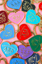 Load image into Gallery viewer, &#39;Return To&#39; Sorority Heart Key Ring
