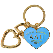 Load image into Gallery viewer, &#39;Return To&#39; Sorority Heart Key Ring
