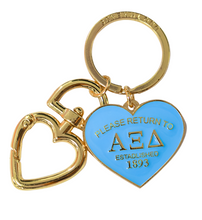 Load image into Gallery viewer, &#39;Return To&#39; Sorority Heart Key Ring
