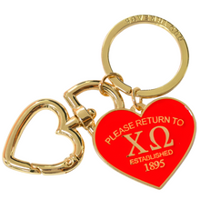 Load image into Gallery viewer, &#39;Return To&#39; Sorority Heart Key Ring
