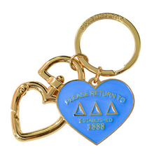 Load image into Gallery viewer, &#39;Return To&#39; Sorority Heart Key Ring
