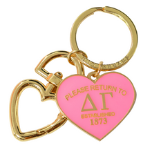 Load image into Gallery viewer, &#39;Return To&#39; Sorority Heart Key Ring
