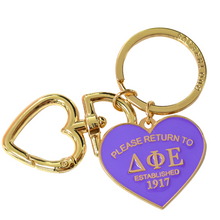 Load image into Gallery viewer, &#39;Return To&#39; Sorority Heart Key Ring
