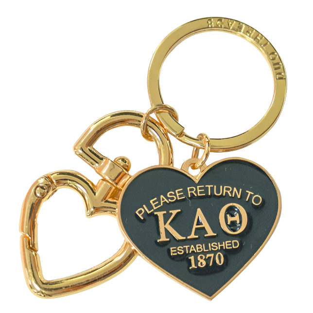 'Return To' Sorority Heart Key Ring
