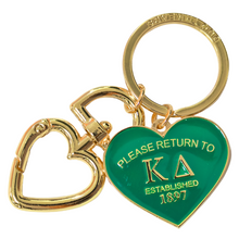 Load image into Gallery viewer, &#39;Return To&#39; Sorority Heart Key Ring
