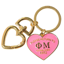 Load image into Gallery viewer, &#39;Return To&#39; Sorority Heart Key Ring
