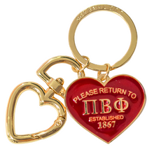 Load image into Gallery viewer, &#39;Return To&#39; Sorority Heart Key Ring
