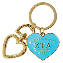 Load image into Gallery viewer, &#39;Return To&#39; Sorority Heart Key Ring
