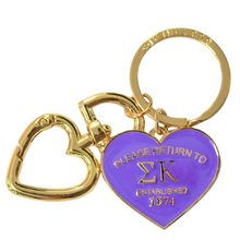 Load image into Gallery viewer, &#39;Return To&#39; Sorority Heart Key Ring
