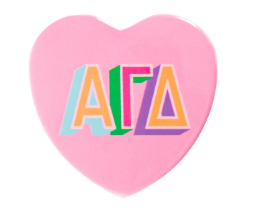 Sorority Heart Button