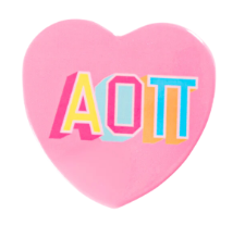 Sorority Heart Button