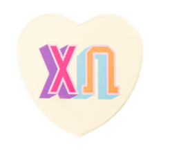 Sorority Heart Button