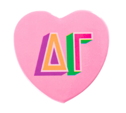 Sorority Heart Button