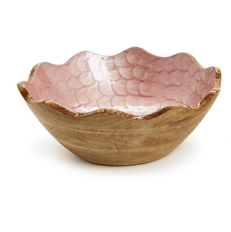Scalloped Edge Bowl in Rose