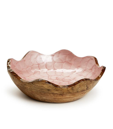 Scalloped Edge Bowl in Rose