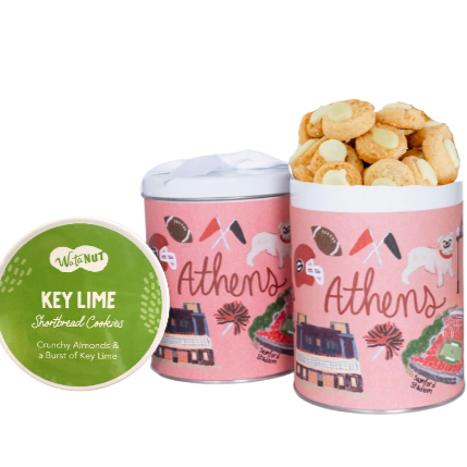 Athens Georgia Tin of Key Lime Shortbread Cookies