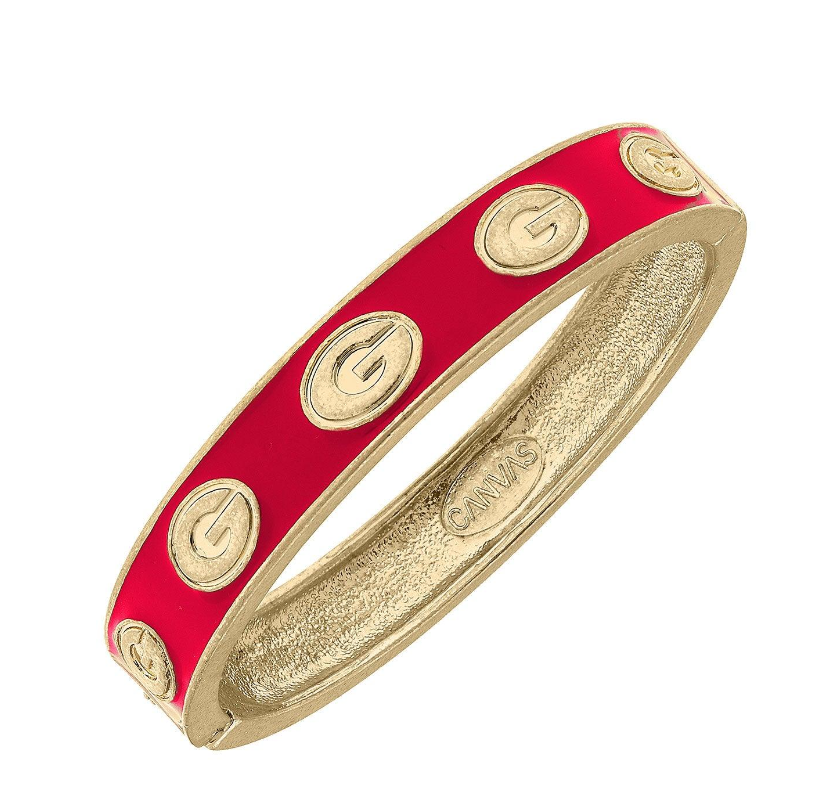 Georgia Bulldogs Enamel Logo Hinge Bangle