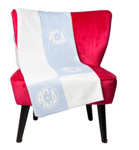 Load image into Gallery viewer, Circle Monogram Sorority Blanket
