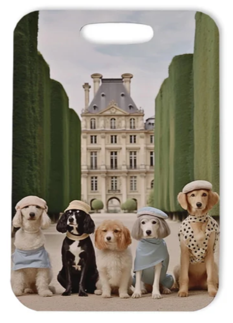 Paris Pups Bag Tag