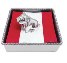 Load image into Gallery viewer, Bulldog Beaded Napkin Box Set
