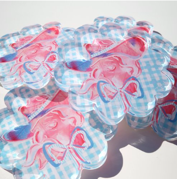 Ole Miss Scalloped Acrylic Coaster