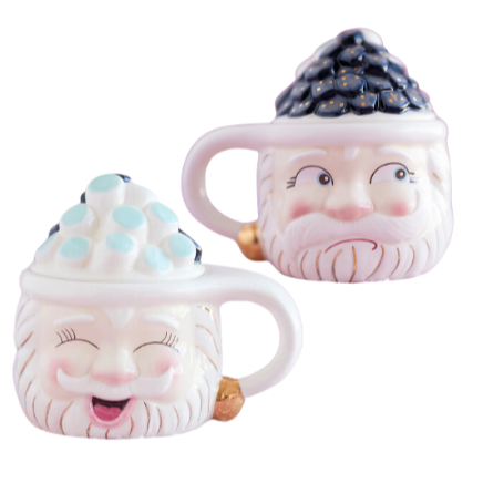 Glitterville Papa Noel Naughty & Nice Mug