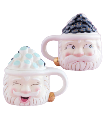 Glitterville Papa Noel Naughty & Nice Mug