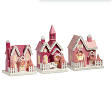 Load image into Gallery viewer, Pink Lighted Village
