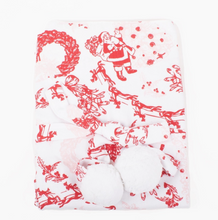 Load image into Gallery viewer, Santa Toile Pompom Apron
