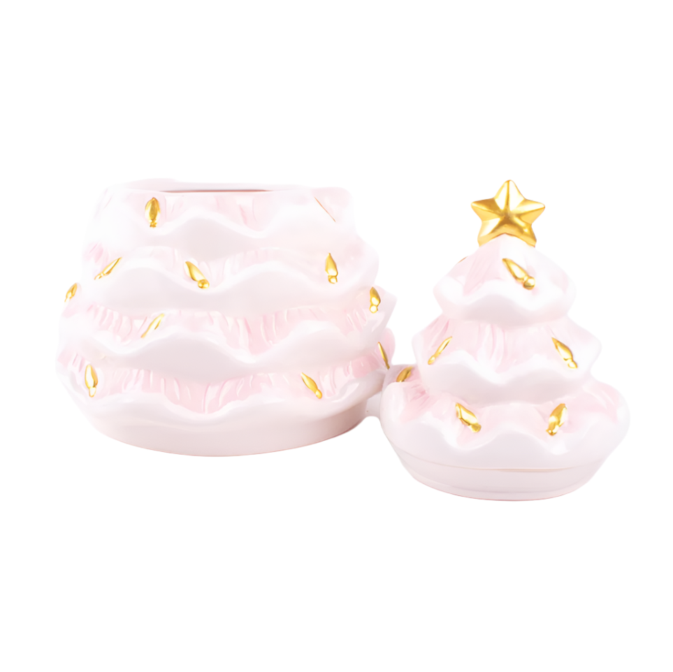 Pink Tree Cookie Jar