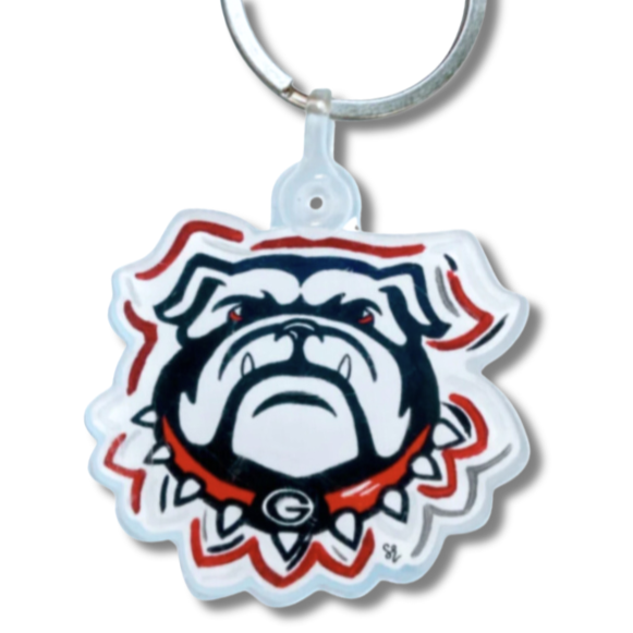 Summer Doodles Bulldawg Keychain