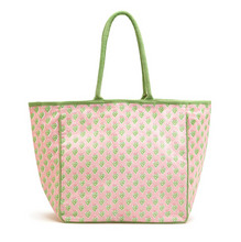 Load image into Gallery viewer, Floral Block Printed Tote Bag
