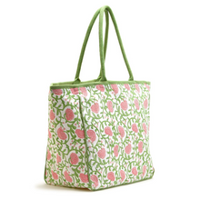 Load image into Gallery viewer, Floral Block Printed Tote Bag
