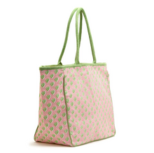 Load image into Gallery viewer, Floral Block Printed Tote Bag
