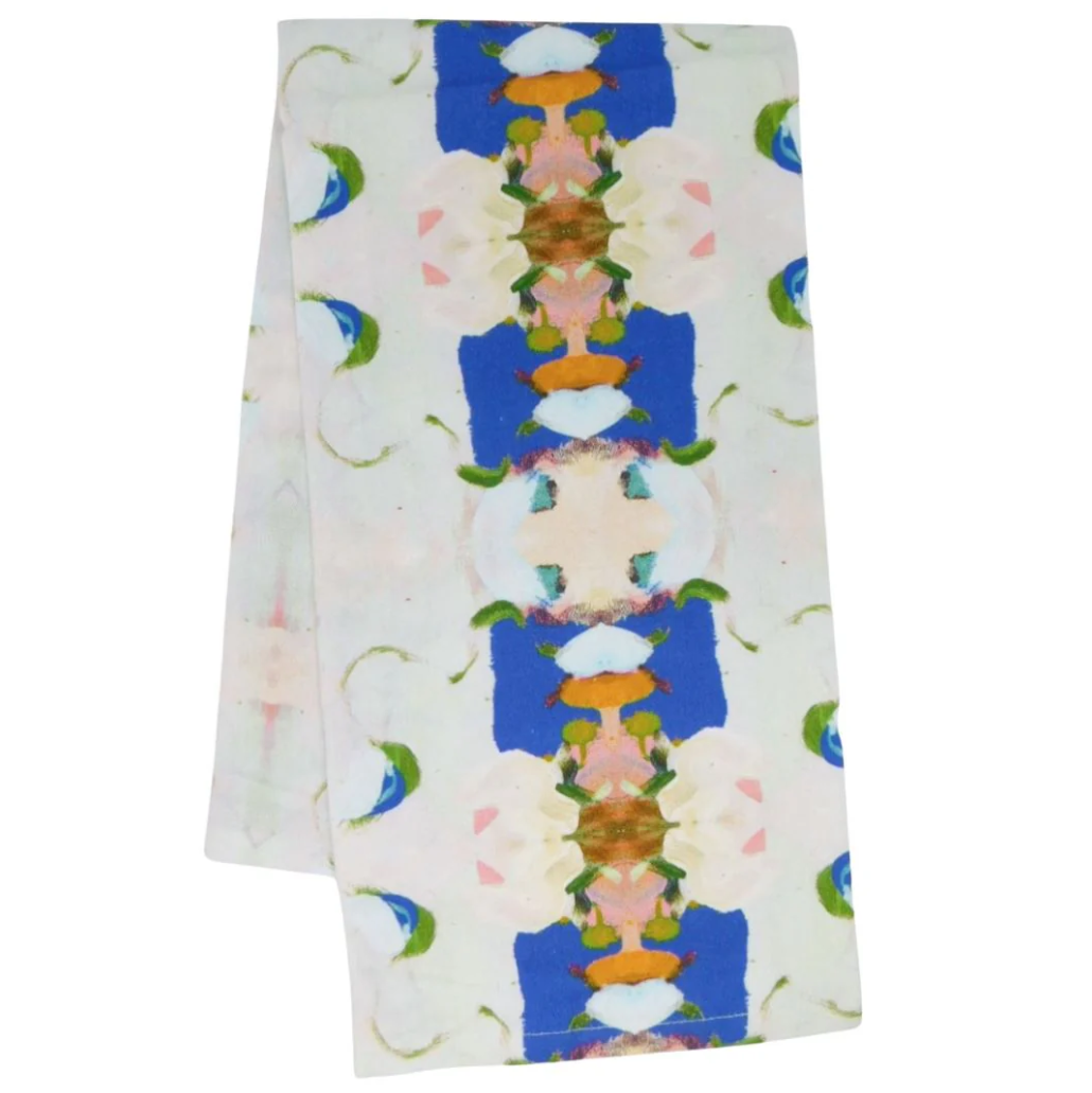 Laura Park Monet's Garden Navy Tea Towel