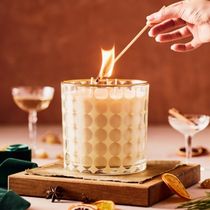 Rewined Holiday Magnum Poinsettia Candle