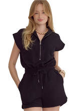 Load image into Gallery viewer, Black Knit Short Romper
