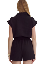 Load image into Gallery viewer, Black Knit Short Romper
