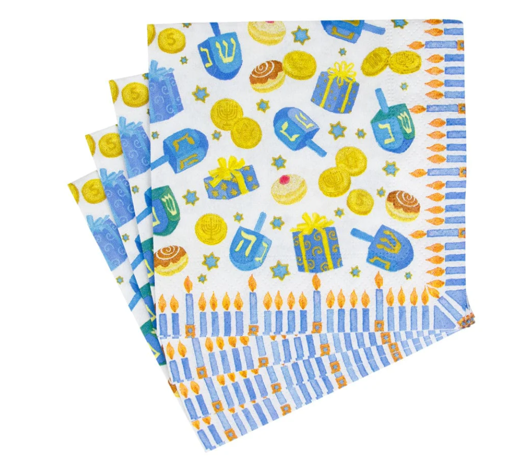 Caspari Dreidel, Dreidel, Dreidel Cocktail Napkins
