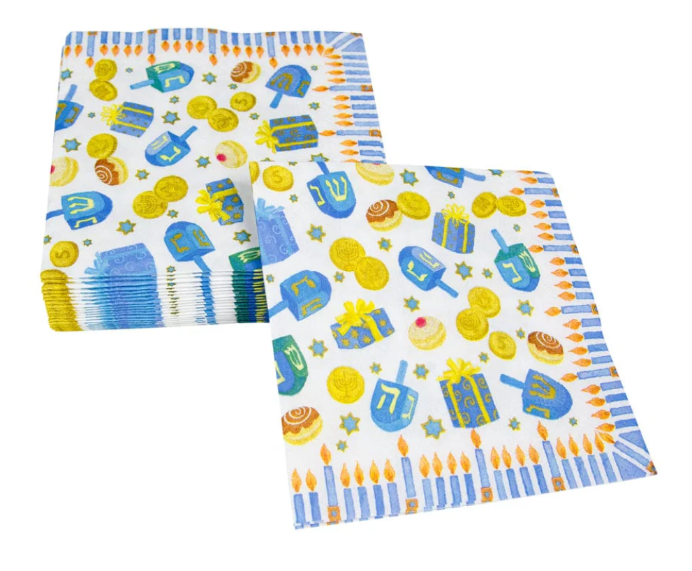 Caspari Dreidel, Dreidel, Dreidel Cocktail Napkins
