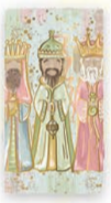 Christmas Wise Men Pastel Tea Towel