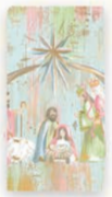 Christmas Nativity Pastel Tea Towel