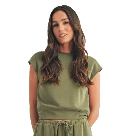 Green Sage Cap Sleeve Top