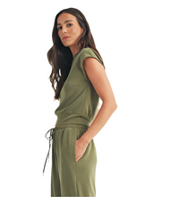 Load image into Gallery viewer, Green Sage Cap Sleeve Top
