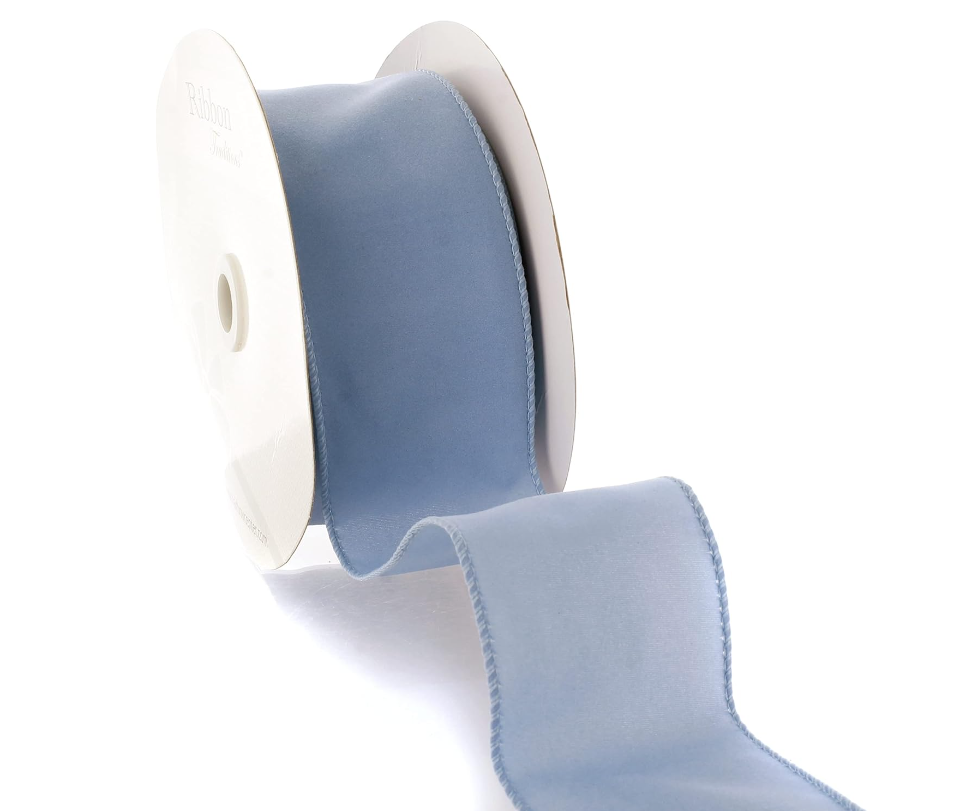 Dusty Blue Faux Suede Ribbon