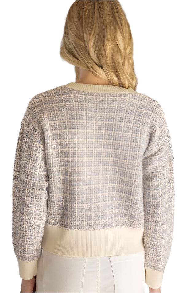 Lavender Tweed Cardigan