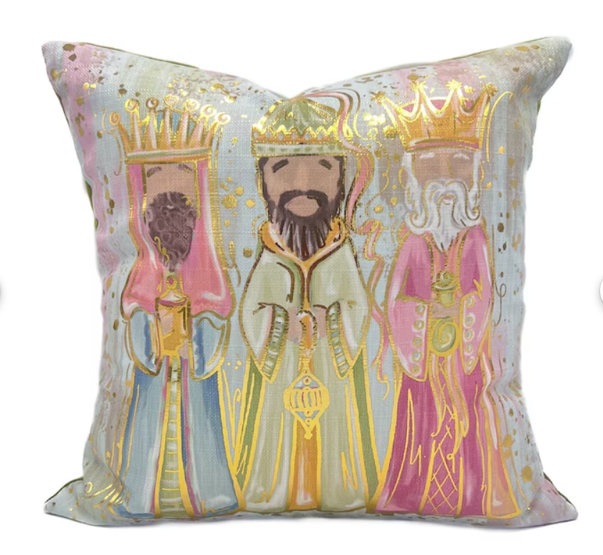 Wise Men Gold Foil Pillow