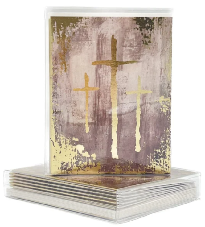Gold Crosses Notecards