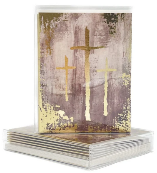 Gold Crosses Notecards