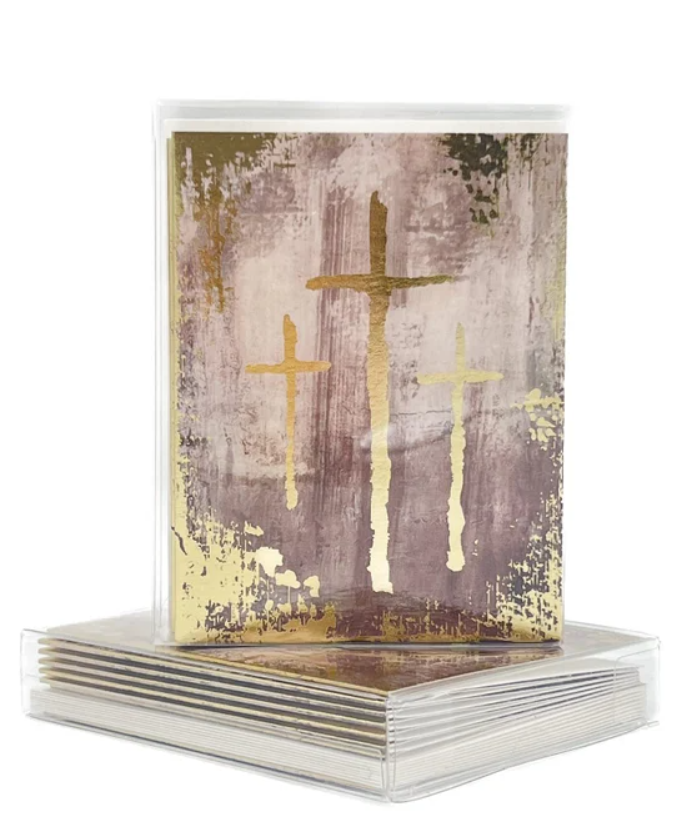 Gold Crosses Notecards